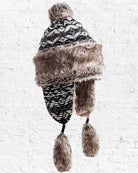 Black Kailash Ear Flap Hat from Hilltribe Ontario