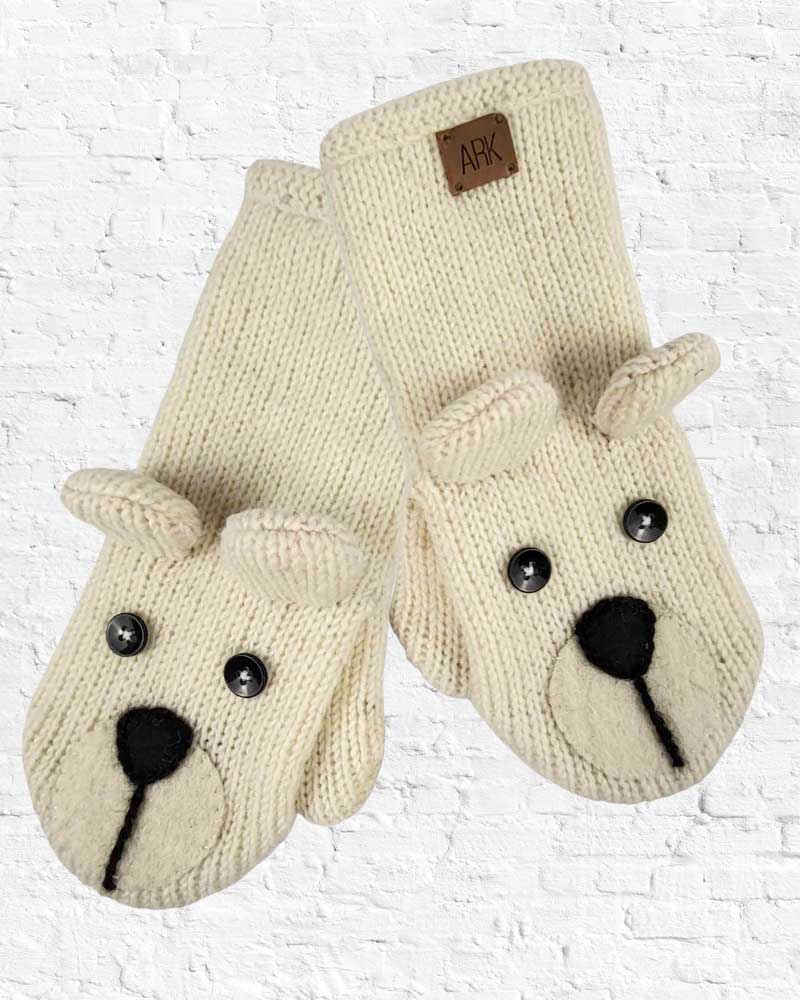 Polar Bear Mittens from Hilltribe Ontario