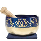 Third Eye Chakra (Navy) Singing Bowl Gift Set Medium from Hilltribe Ontario